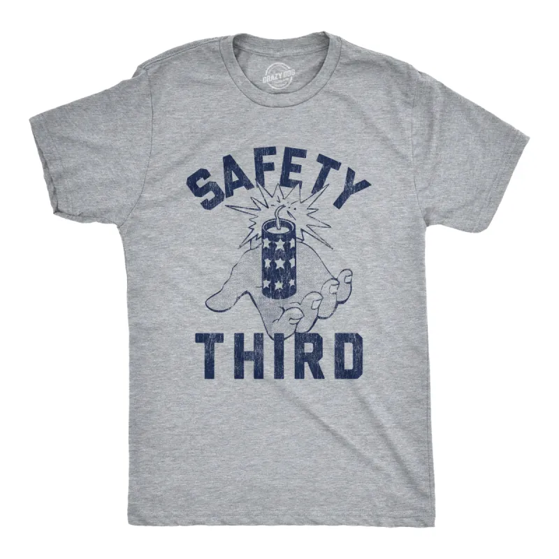 Safety Third Men's T Shirt sold by Crazy Dog T-Shirts