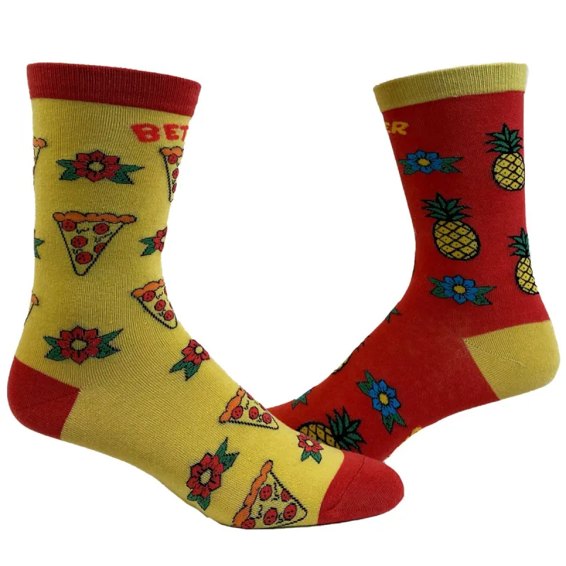 Womens Better Together Pineapple Pizza Socks sold by Crazy Dog T-Shirts