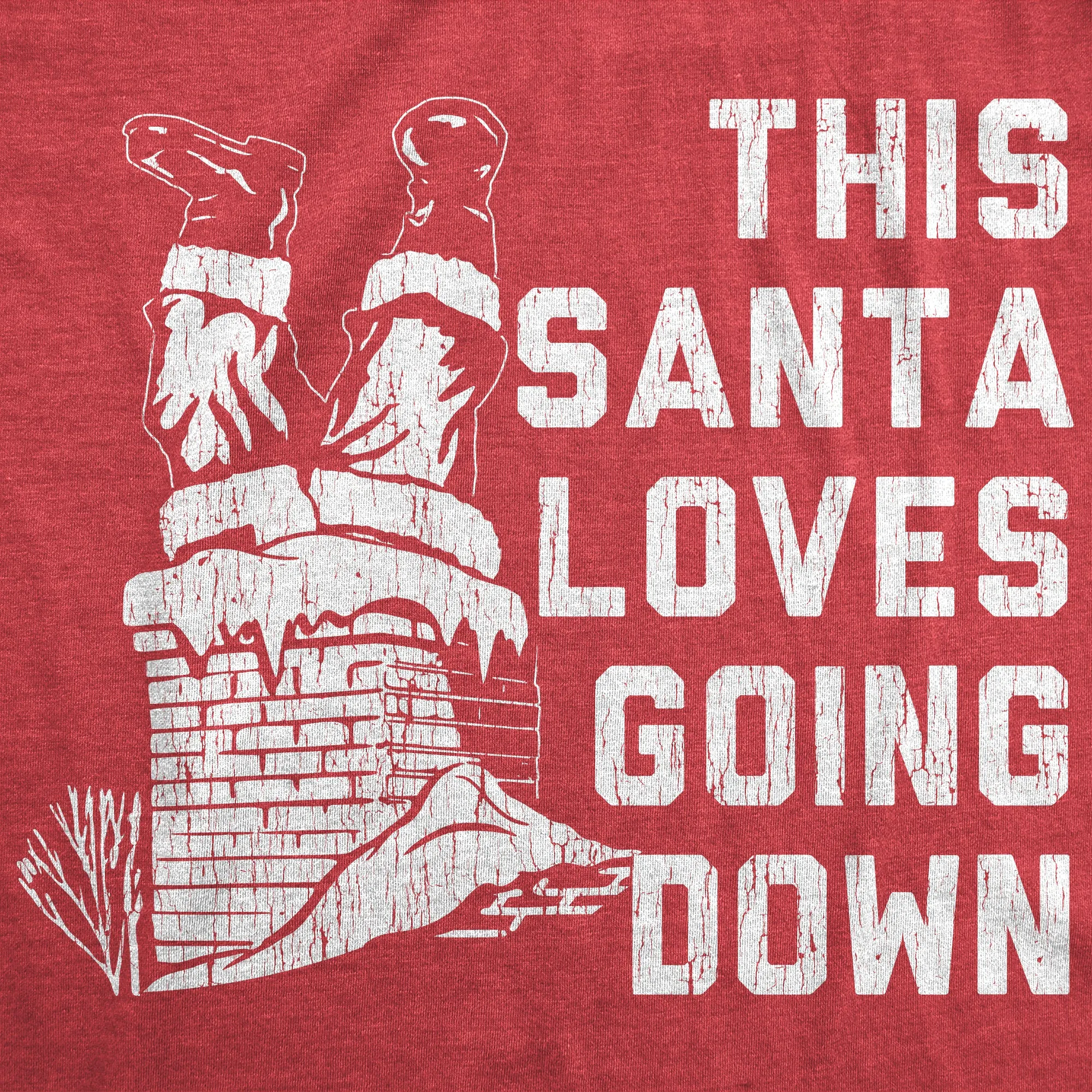 Santa Loves Going Down Men's T Shirt sold by Crazy Dog T-Shirts product image thumbnail 2
