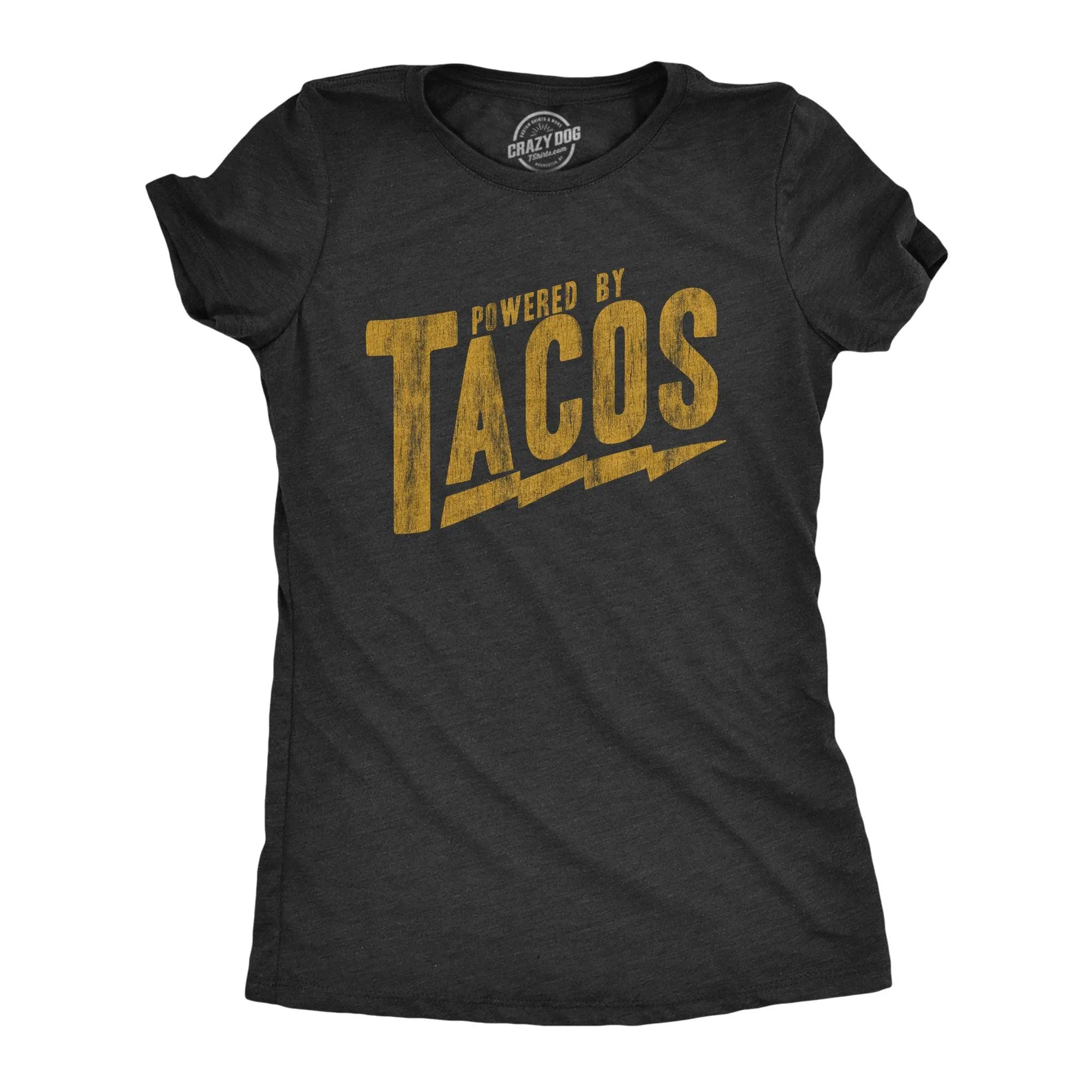 Powered By Tacos Women's T Shirt sold by Crazy Dog T-Shirts