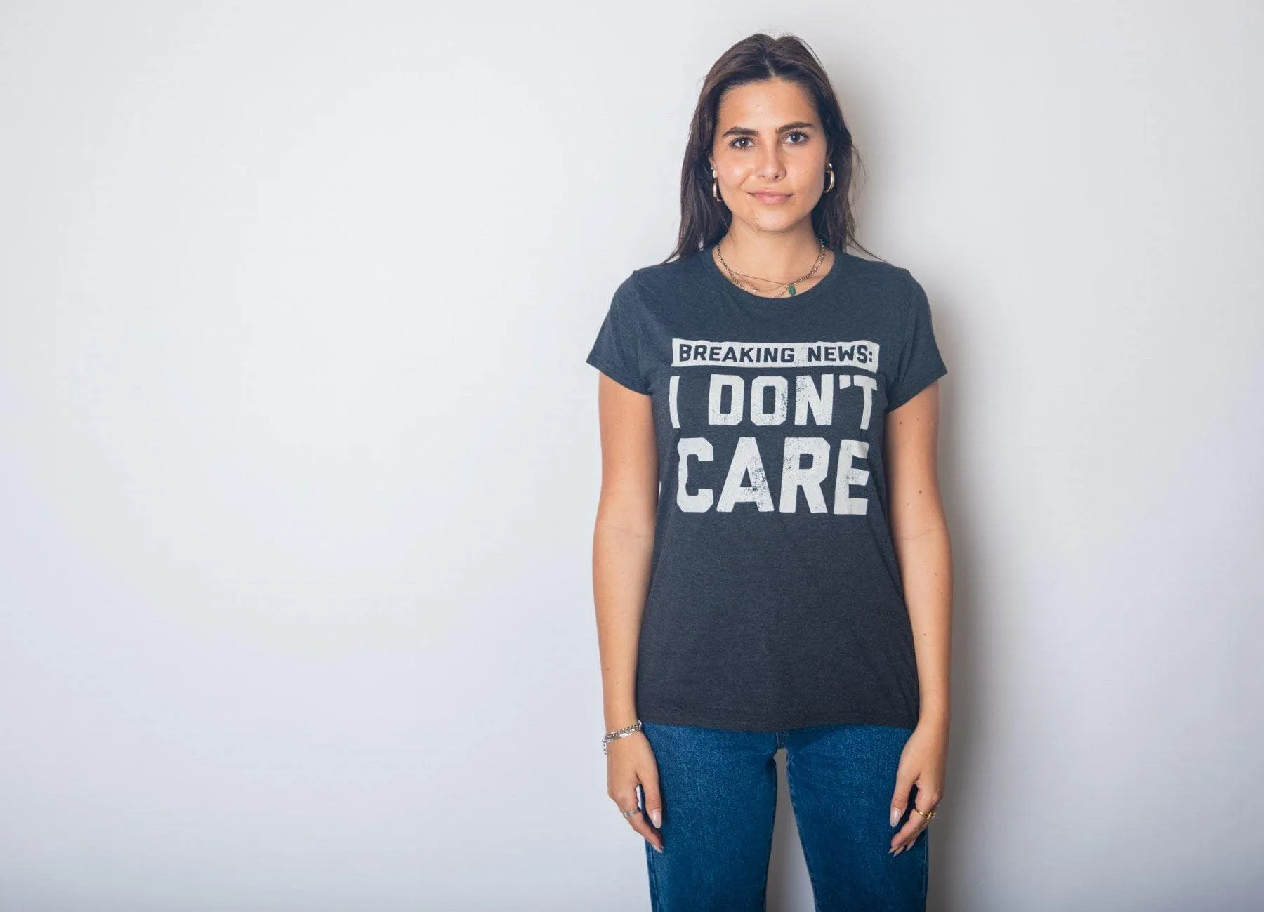 Breaking News: I Don't Care Women's T Shirt sold by Crazy Dog T-Shirts product image thumbnail 4