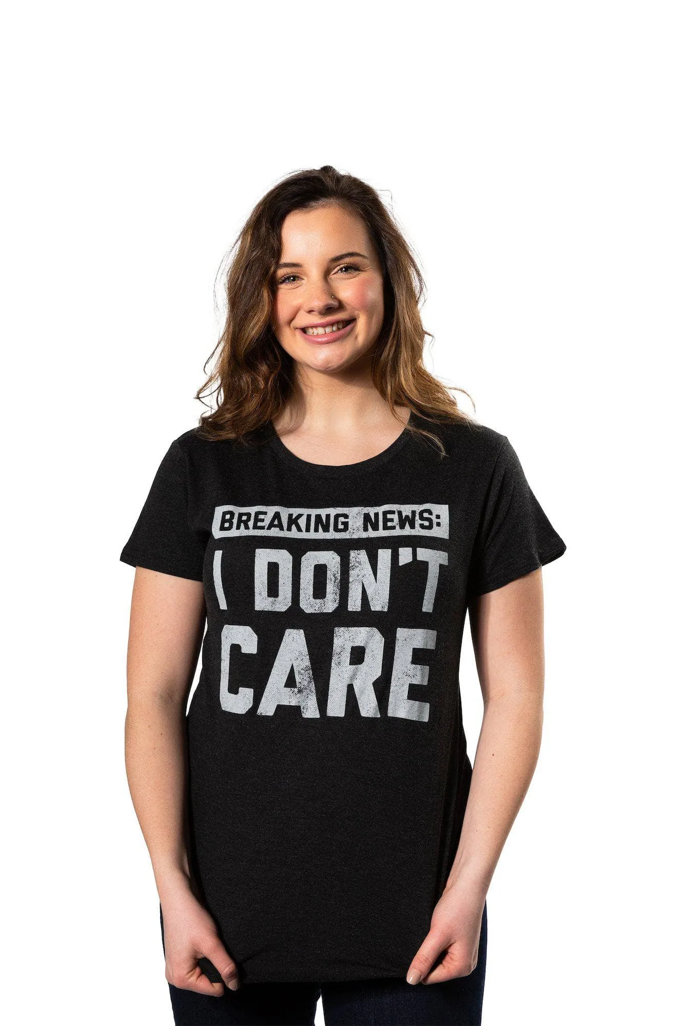 Breaking News: I Don't Care Women's T Shirt sold by Crazy Dog T-Shirts product image thumbnail 3
