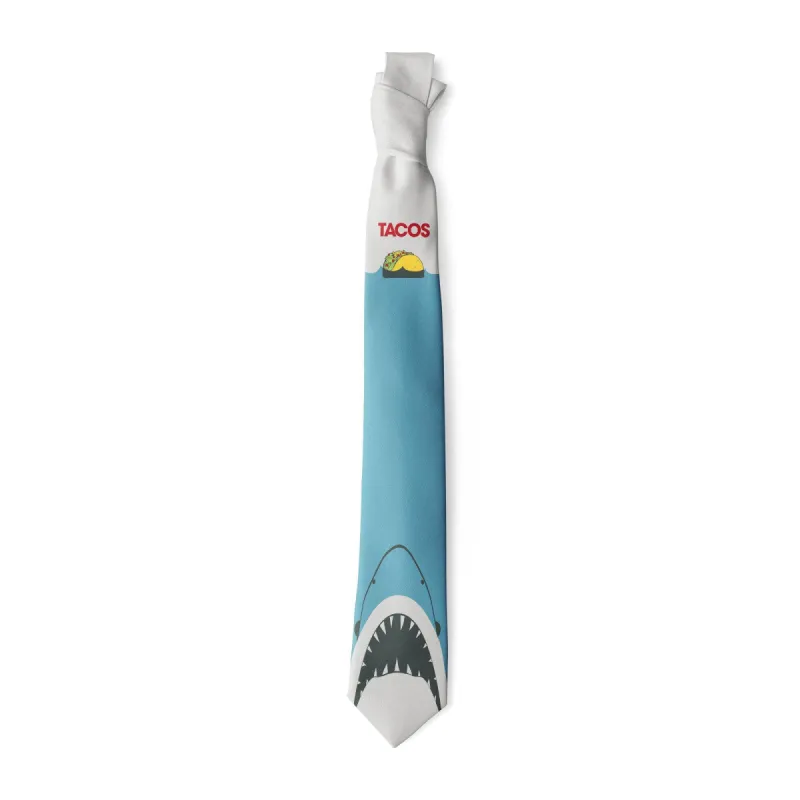 Taco Shark Neck Tie Tie sold by Crazy Dog T-Shirts