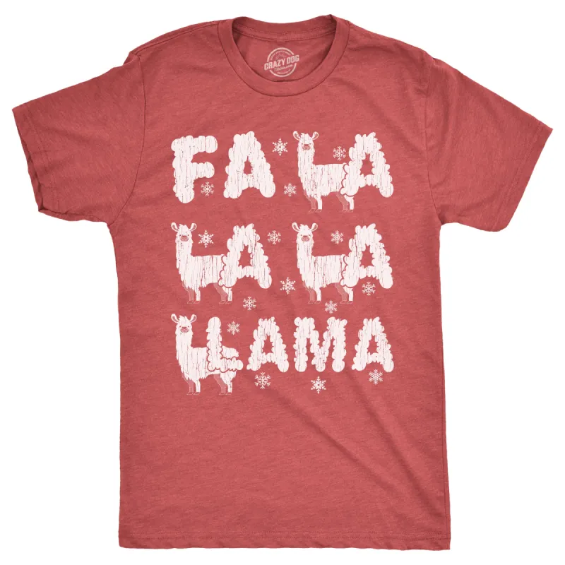 Fa La La La Llama Men's T Shirt sold by Crazy Dog T-Shirts