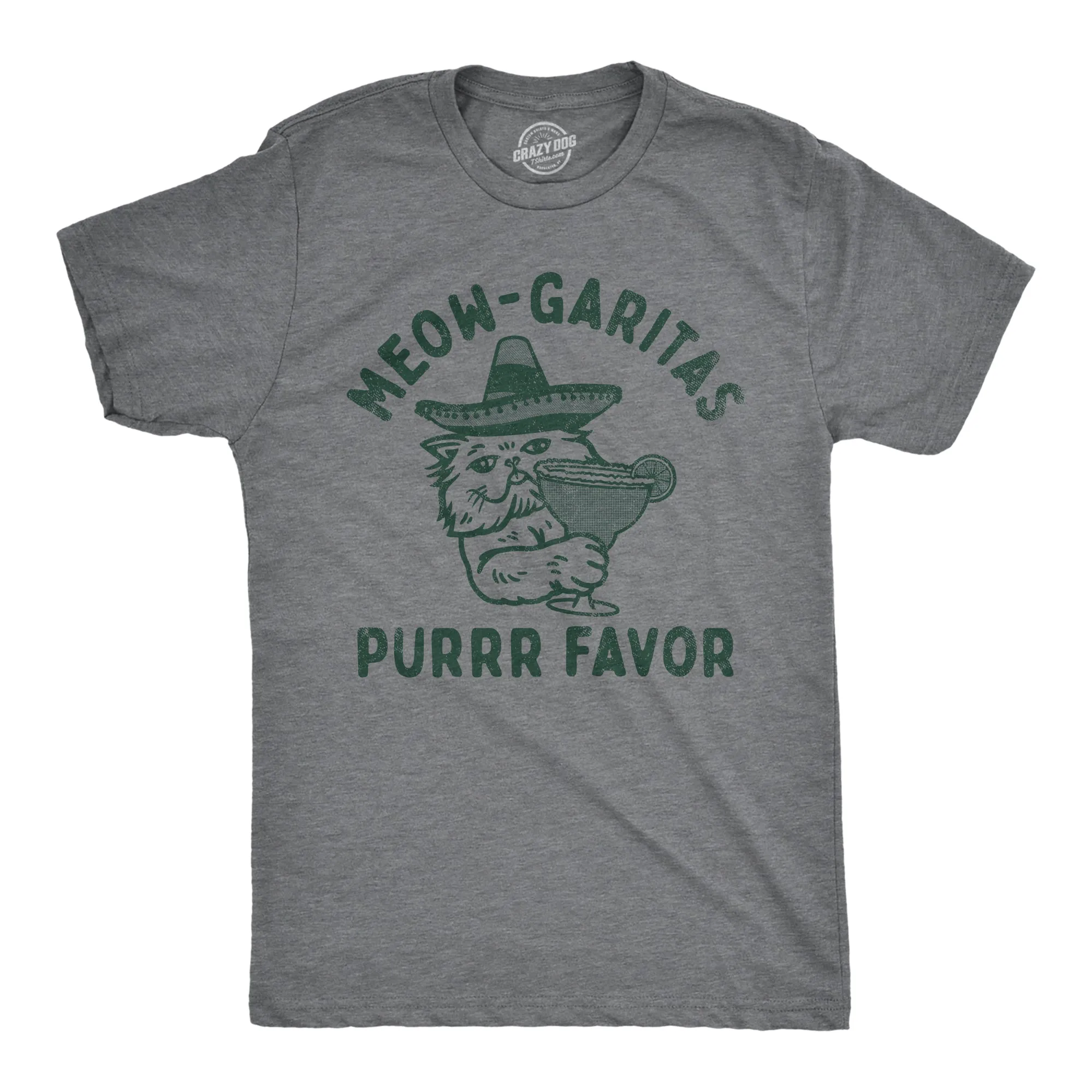 Meow Garitas Purrr Favor Men's T Shirt sold by Crazy Dog T-Shirts