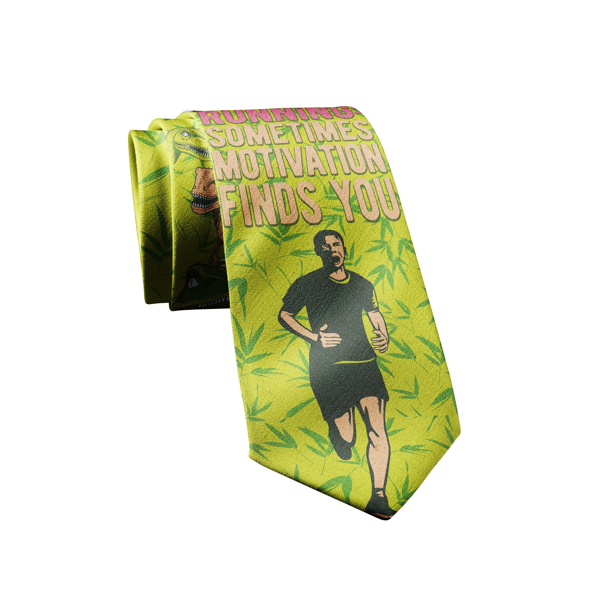 Running: Sometimes Motivation Finds You Neck Tie Tie sold by Crazy Dog T-Shirts