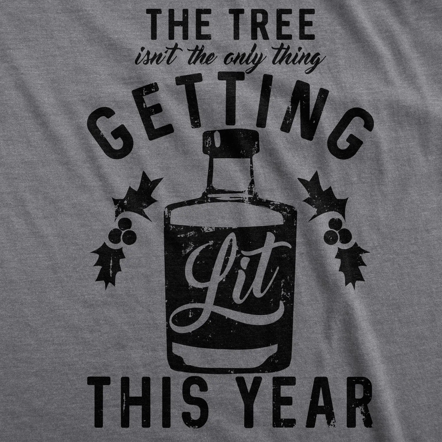 The Tree Isn’t The Only Thing Getting Lit This Year Men's T Shirt sold by Crazy Dog T-Shirts product image thumbnail 2