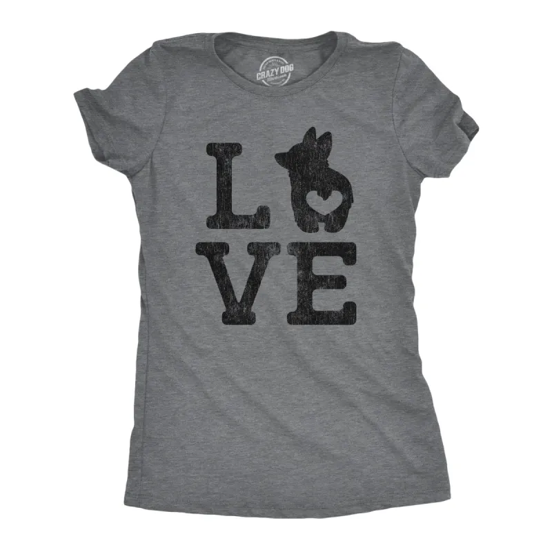 Love Corgi Women's T Shirt sold by Crazy Dog T-Shirts