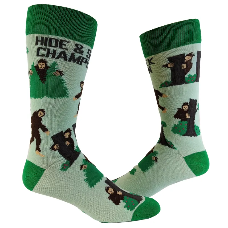 Mens Bigfoot Hide And Seek Champion Socks sold by Crazy Dog T-Shirts