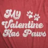 My Favorite Valentine Has Paws Women's T Shirt sold by Crazy Dog T-Shirts