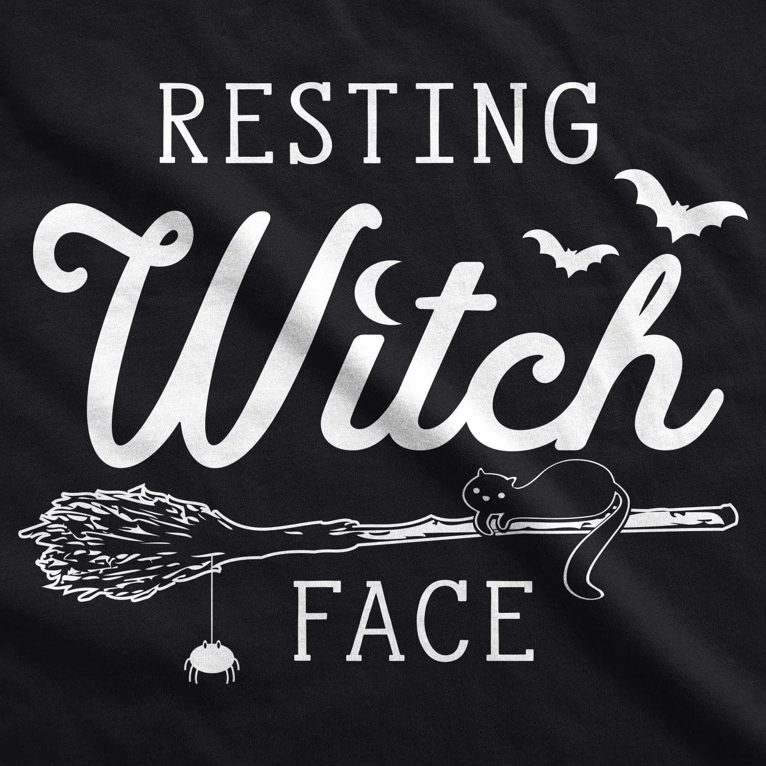Resting Witch Face Broomstick Women's T Shirt sold by Crazy Dog T-Shirts product image thumbnail 2