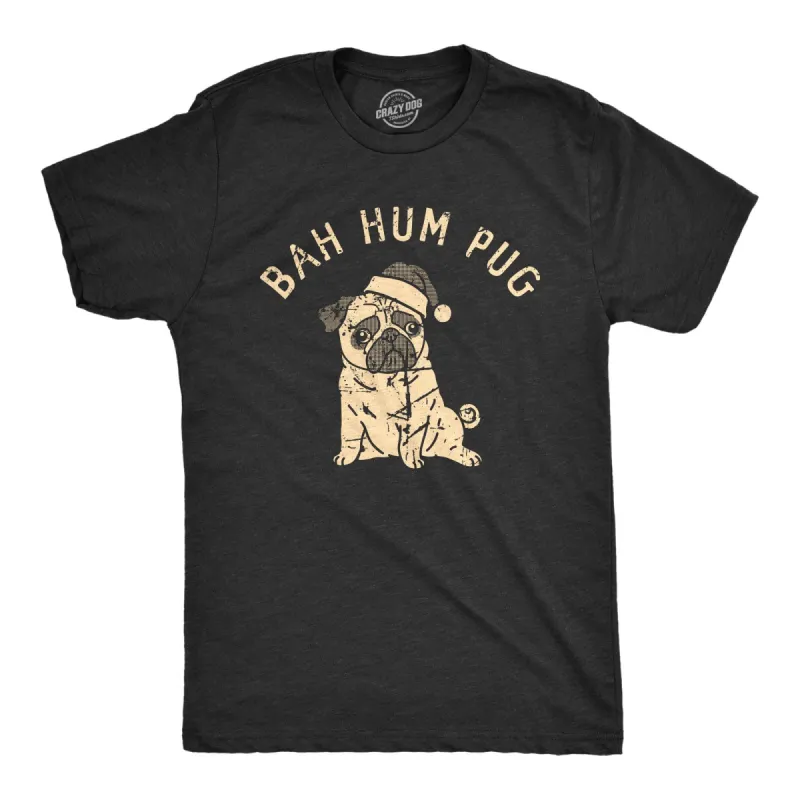 Bah Hum Pug Men's T Shirt sold by Crazy Dog T-Shirts