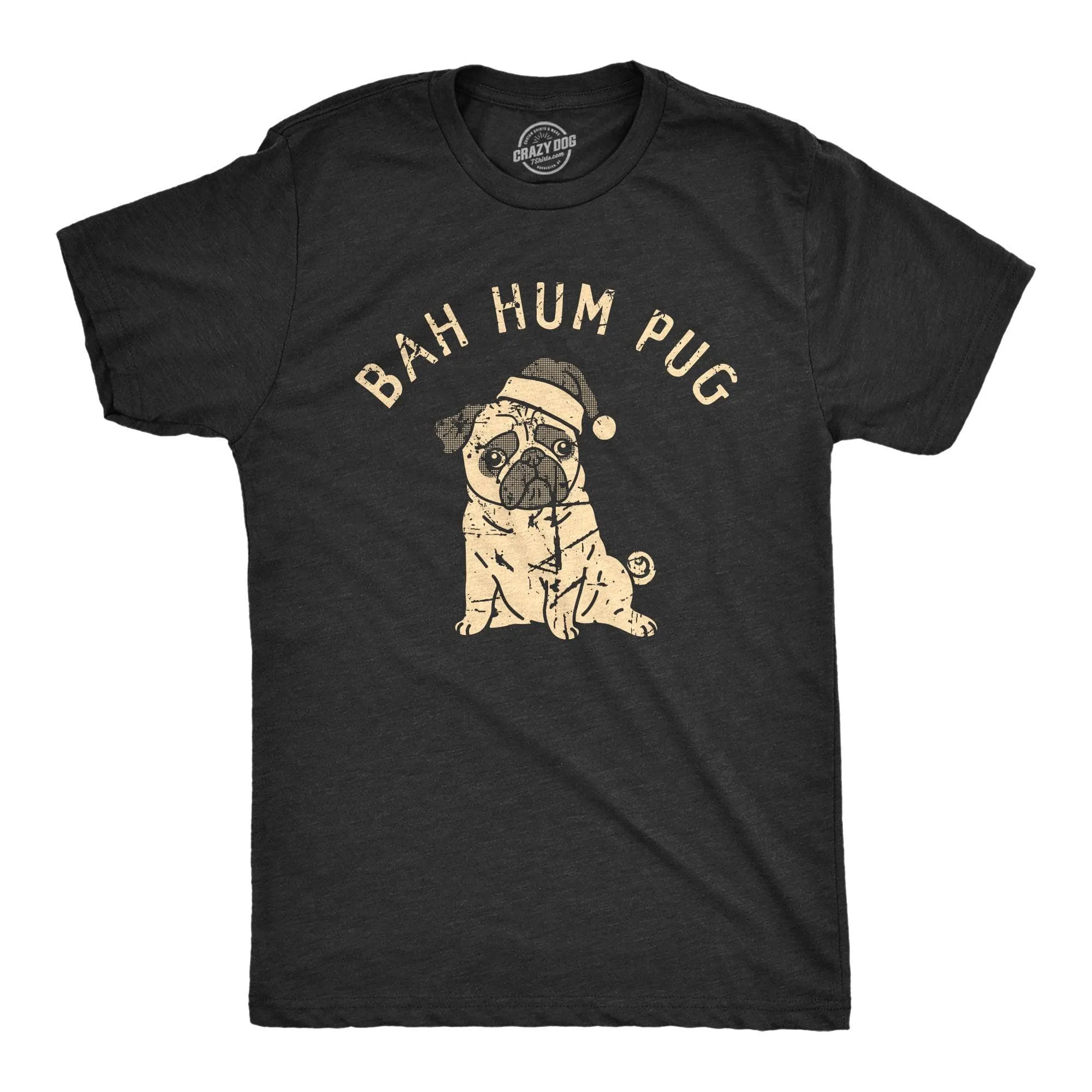 Bah Hum Pug Men's T Shirt sold by Crazy Dog T-Shirts