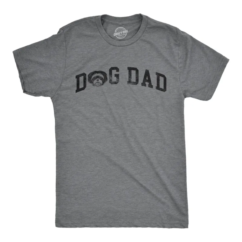 Dog Dad Shih Tzu Men's T Shirt sold by Crazy Dog T-Shirts