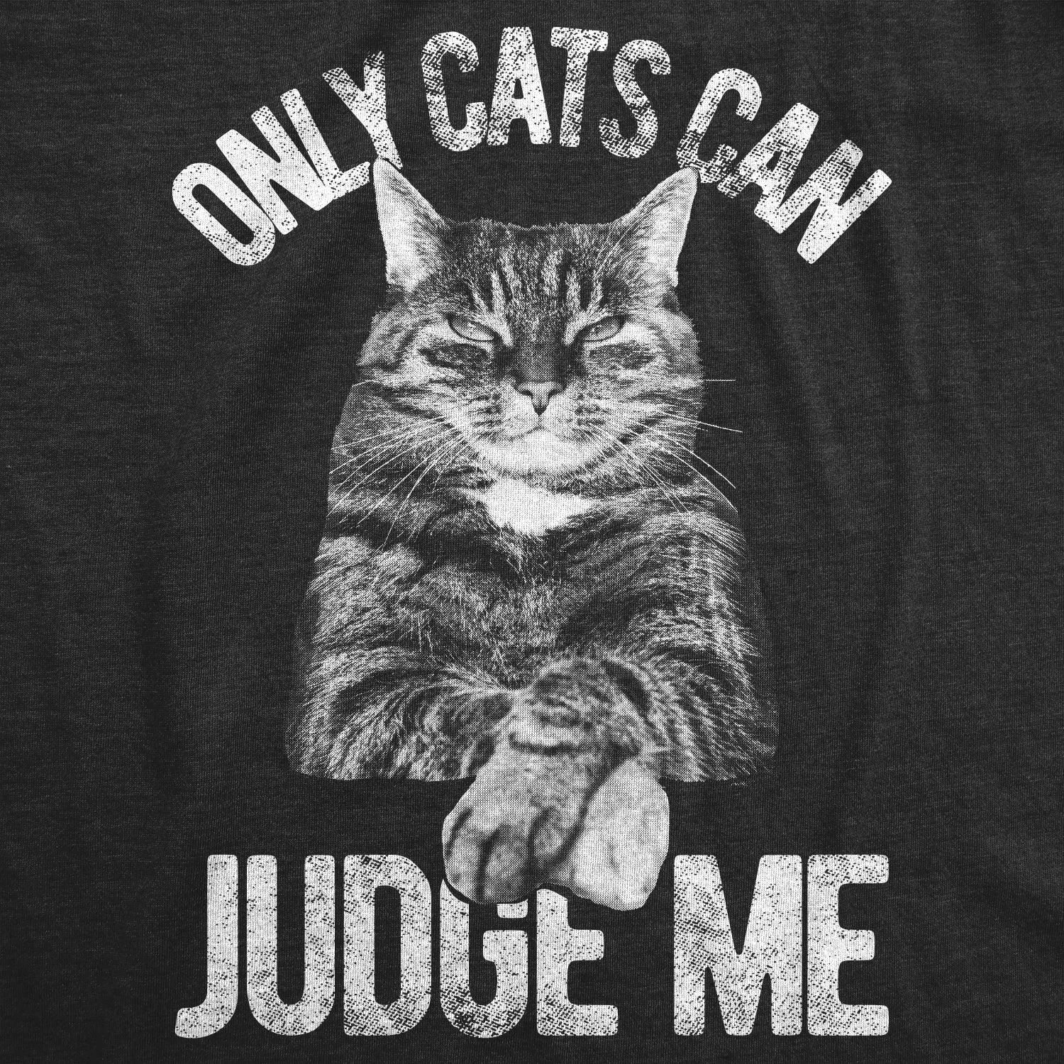 Only Cats Can Judge Me Men's T Shirt sold by Crazy Dog T-Shirts product image thumbnail 2
