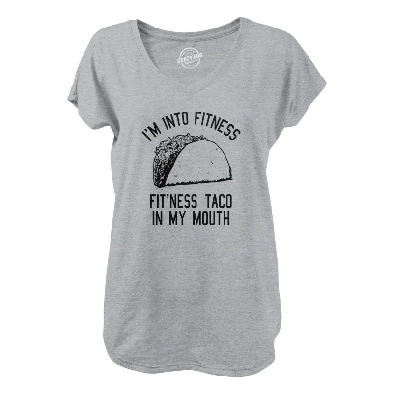 Fitness Taco Womens V-Neck sold by Crazy Dog T-Shirts