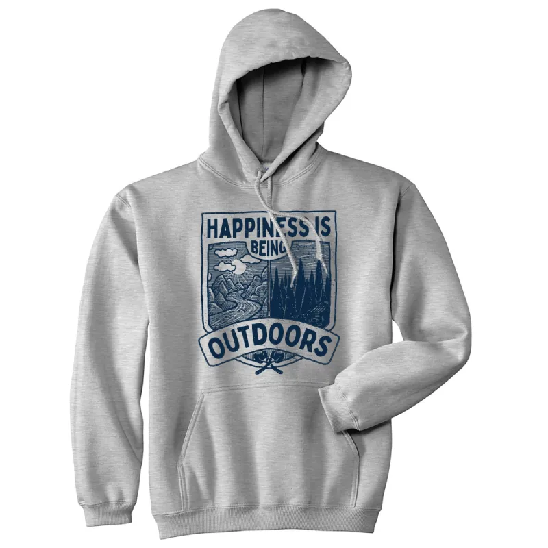 Happiness Is Being Outdoors Hoodie sold by Crazy Dog T-Shirts