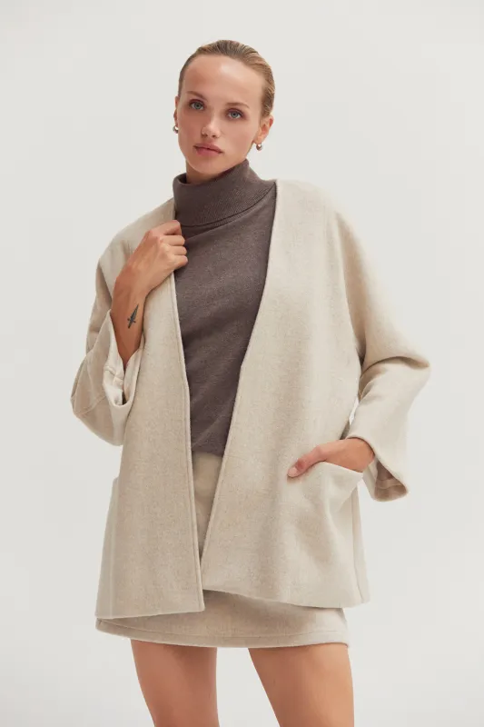 Molly Open Front Wool Blend Jacket sold by Crescent