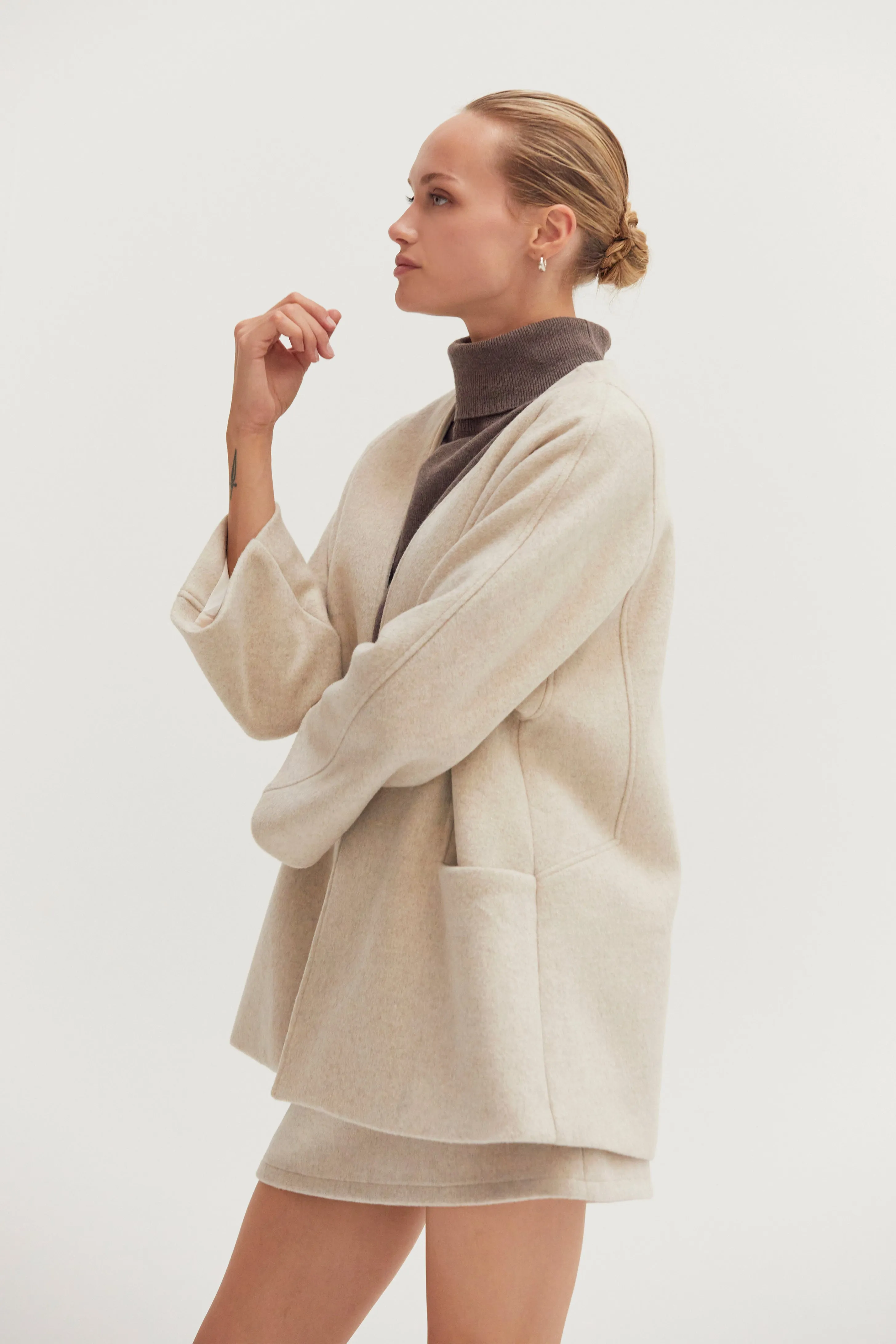 Molly Open Front Wool Blend Jacket sold by Crescent product image thumbnail 4