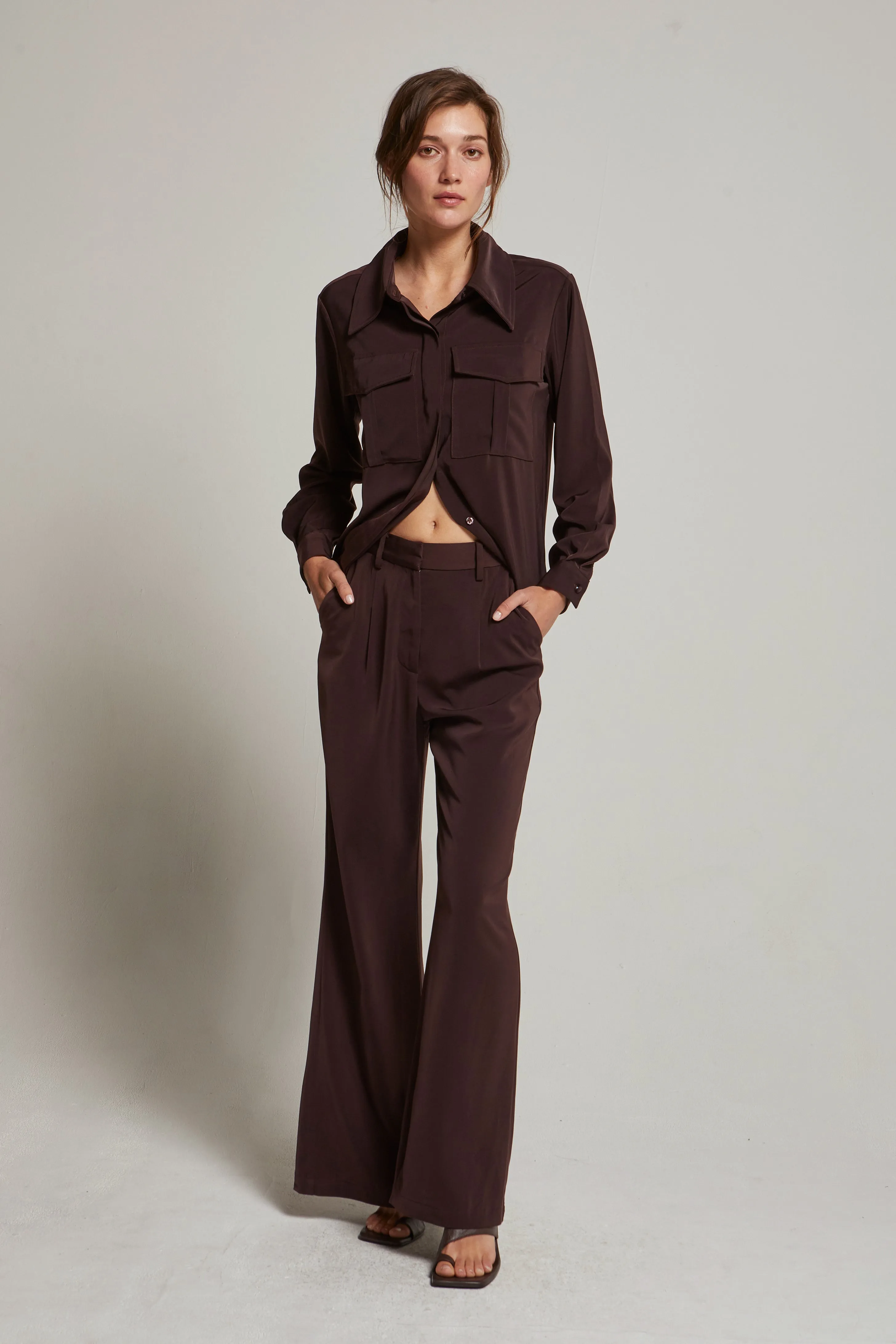 Neveah Silky Wide Leg Trousers sold by Crescent product image thumbnail 3
