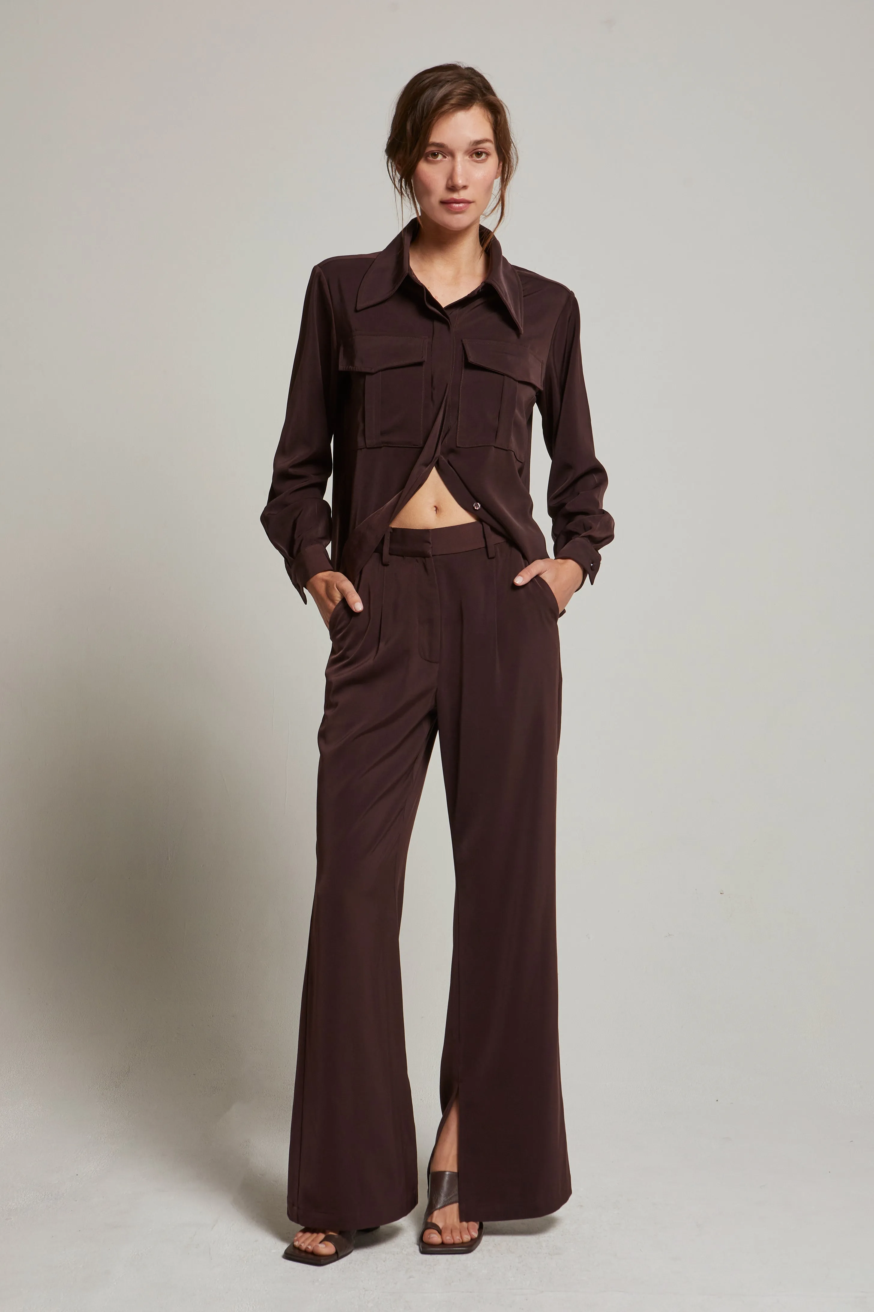 Neveah Silky Wide Leg Trousers sold by Crescent product image thumbnail 2