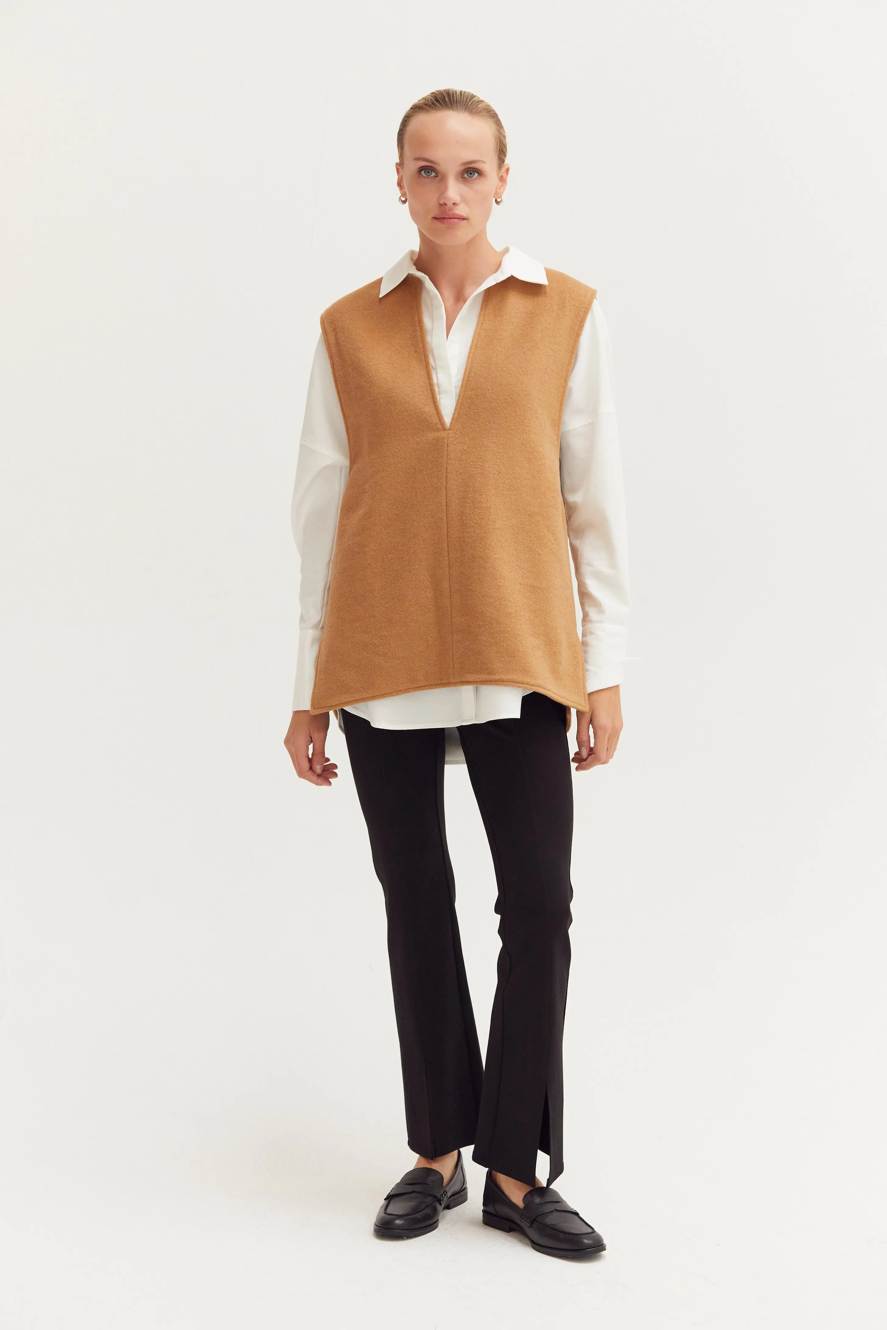 Tory Wool Blend Felt Vest sold by Crescent product image thumbnail 3