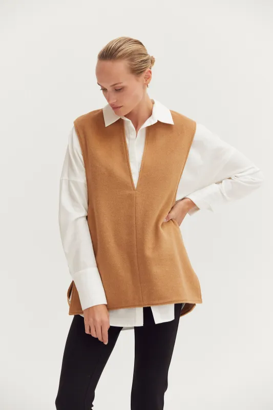 Tory Wool Blend Felt Vest sold by Crescent