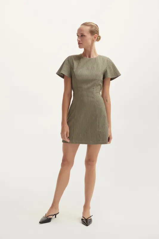 Celene Textured Back Cut Out Mini Dress sold by Crescent