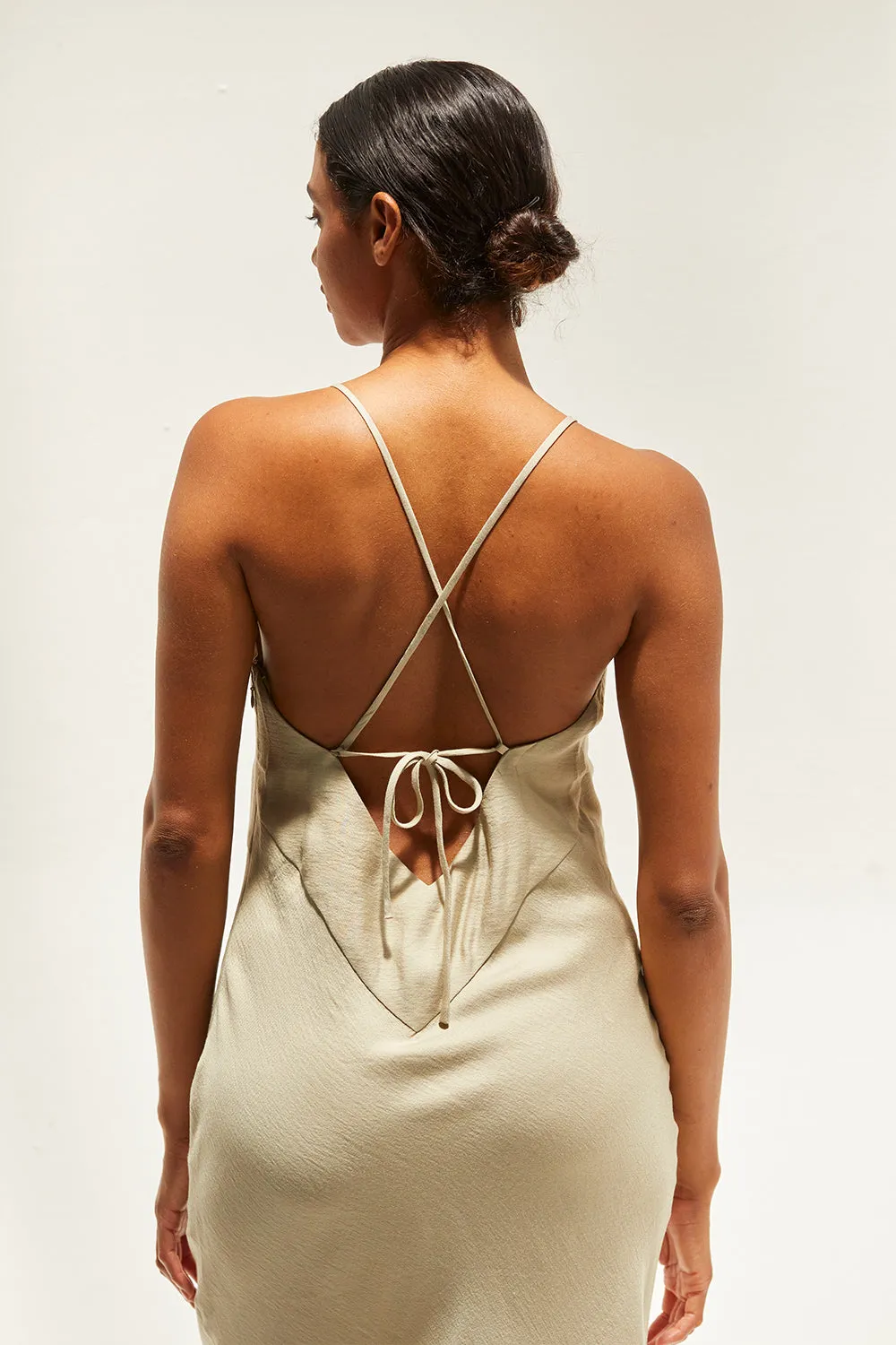 Nia Front Cut Out Slip Dress sold by Crescent product image thumbnail 3