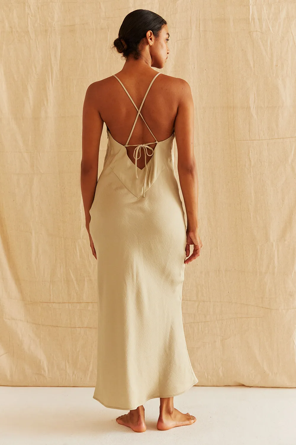 Nia Front Cut Out Slip Dress sold by Crescent product image thumbnail 5