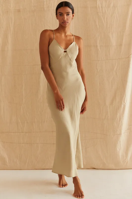 Nia Front Cut Out Slip Dress sold by Crescent