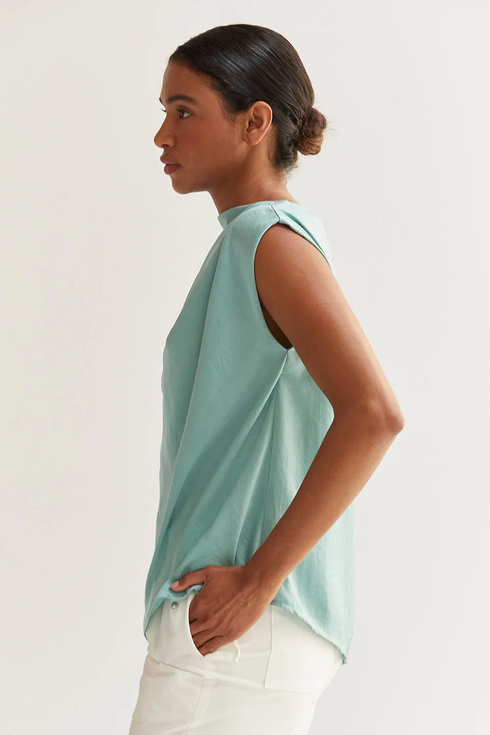 Chlo Cowl Neck Satin Top sold by Crescent product image thumbnail 3