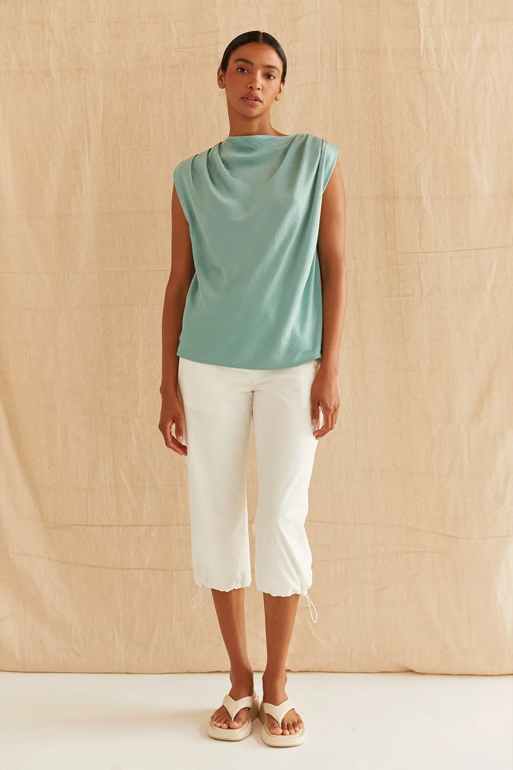 Chlo Cowl Neck Satin Top sold by Crescent product image thumbnail 2