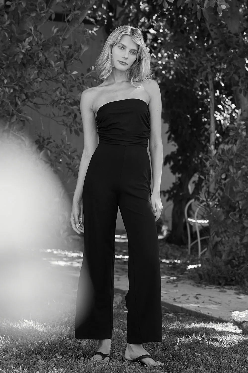 Kaitlyn Straight Neckline Wide Leg Jumpsuit sold by Crescent product image thumbnail 3