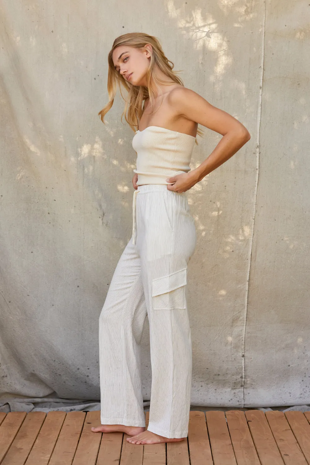 Yanni Easy Wear Pinstripe Straight Leg Pants sold by Crescent product image thumbnail 4