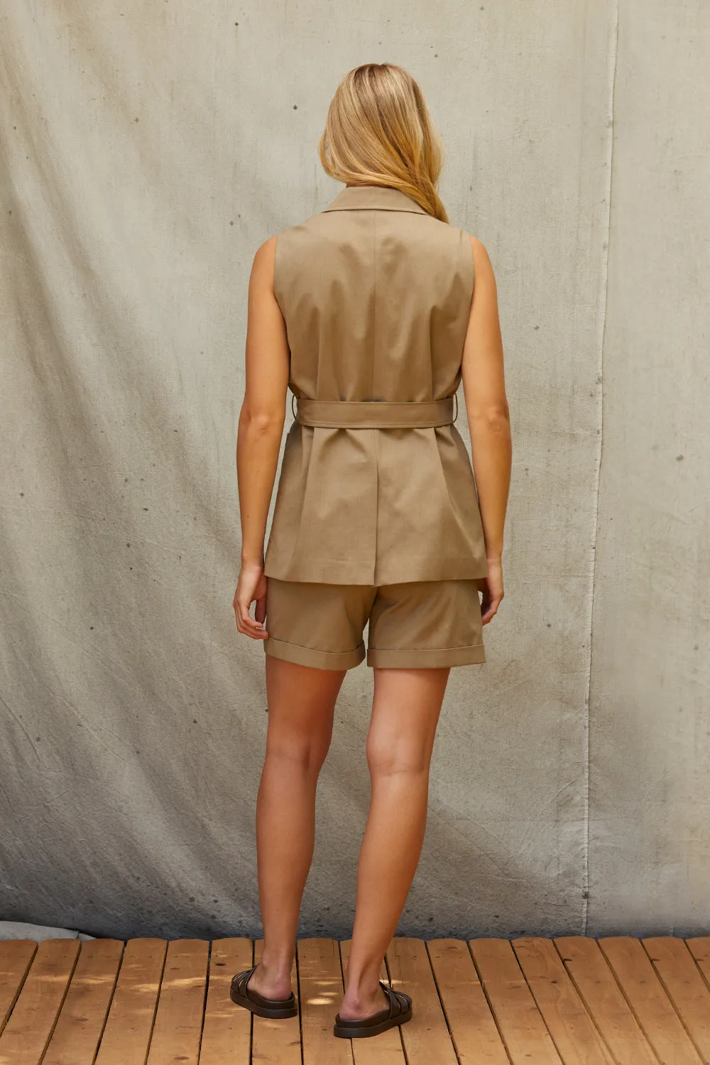 Neah Belted Sleeveless Blazer sold by Crescent product image thumbnail 5