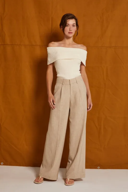 Luna Wide Leg Trousers sold by Crescent