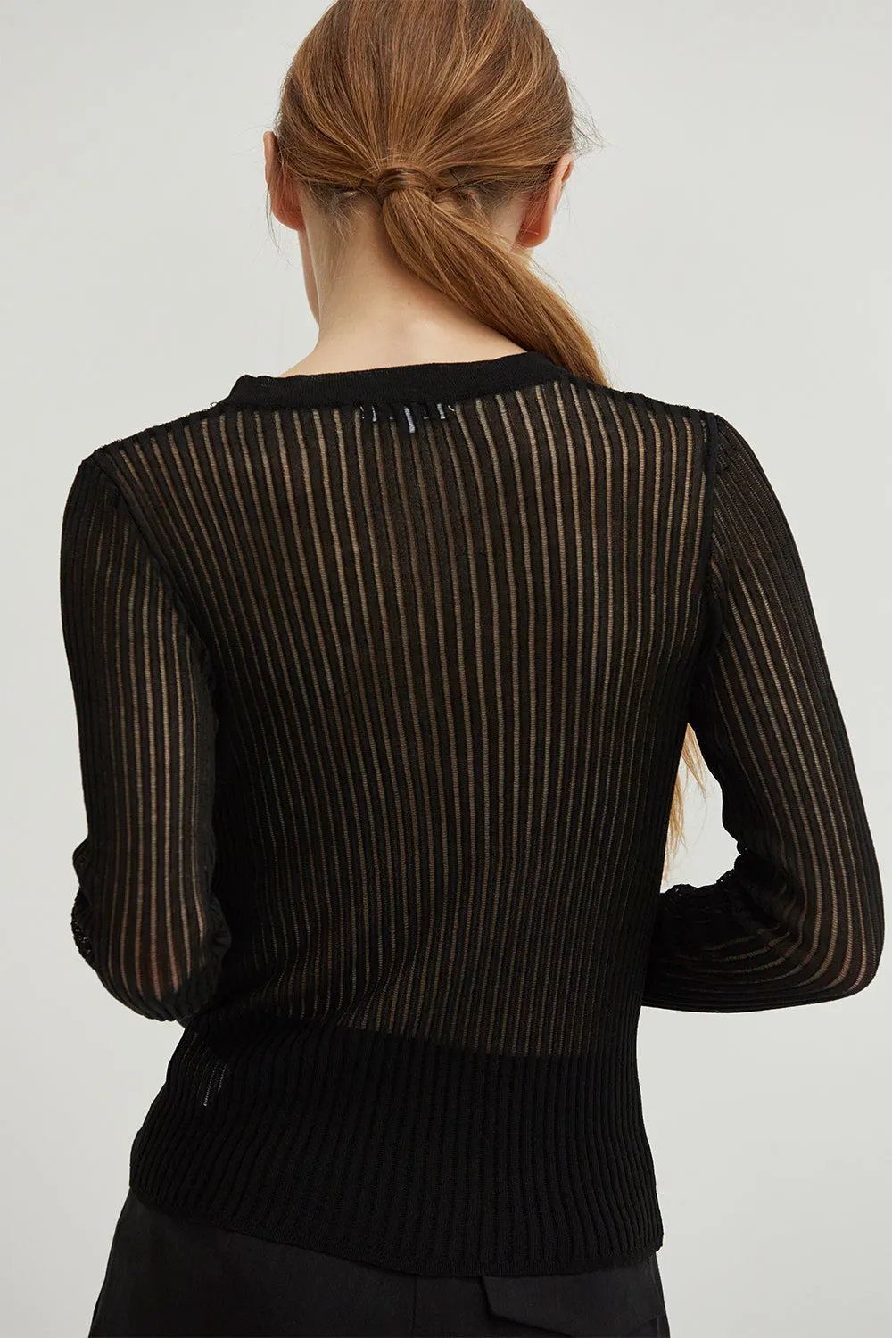 Tina Crew Neck Long Sleeve Slim Fit Knit Top sold by Crescent product image thumbnail 4