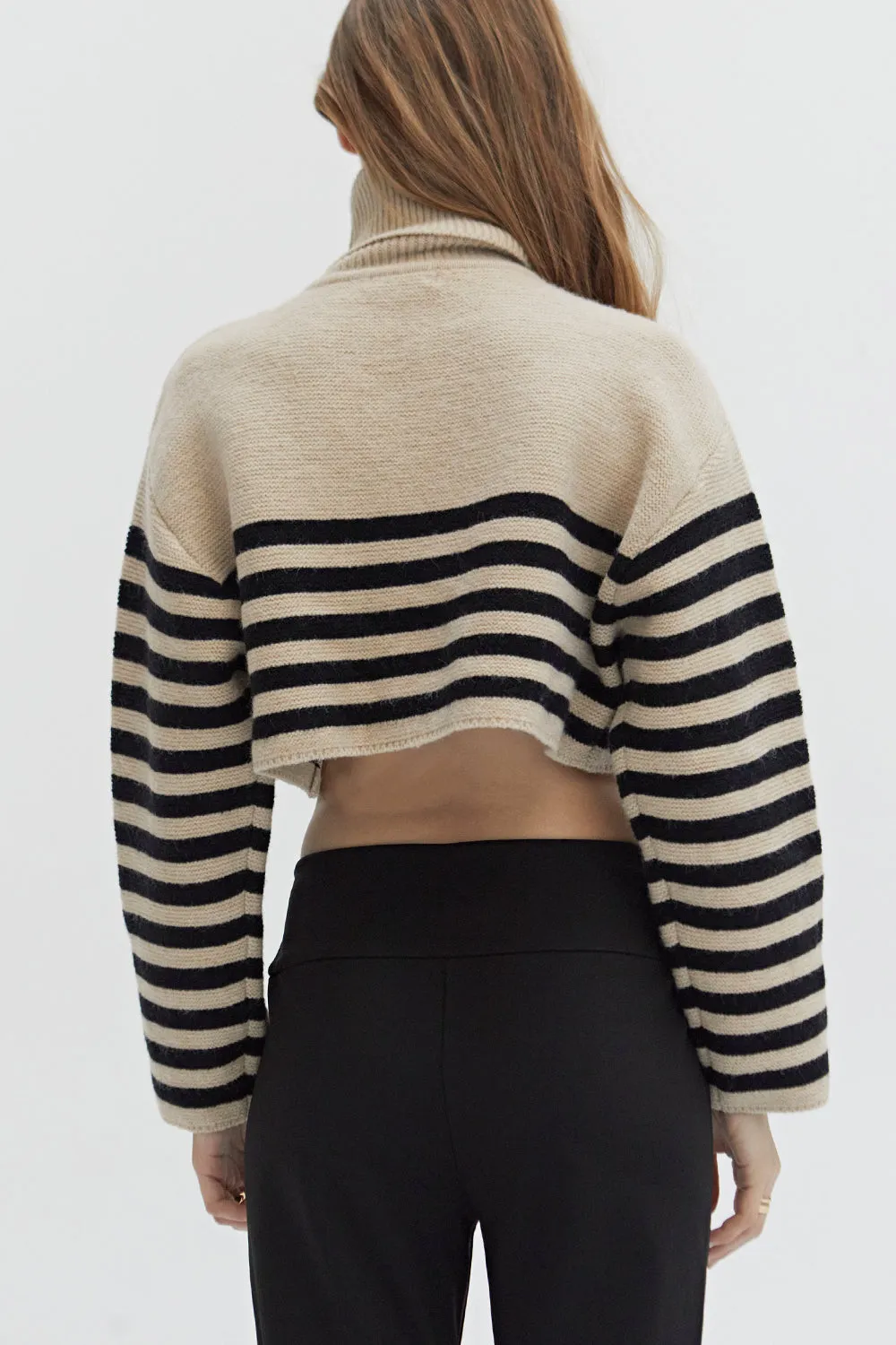 Avery Turtleneck Striped Sweater Top sold by Crescent product image thumbnail 5