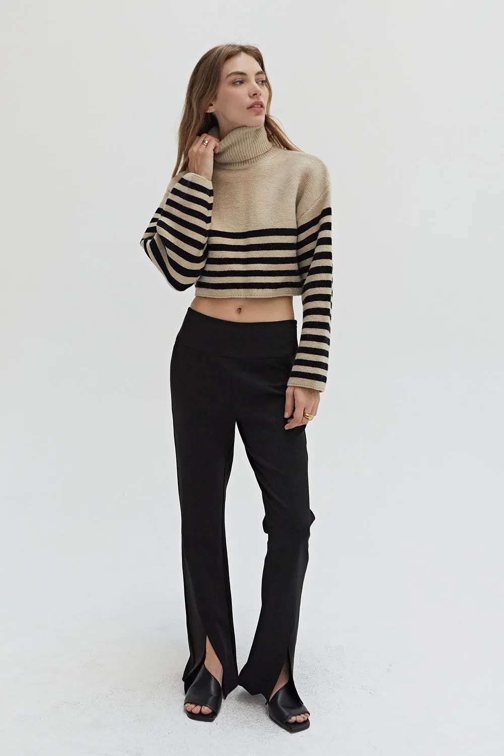 Avery Turtleneck Striped Sweater Top sold by Crescent product image thumbnail 2