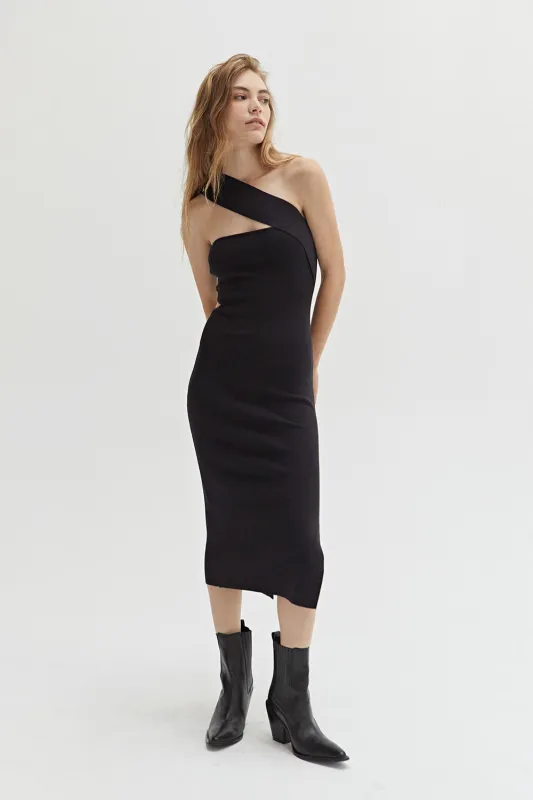 Savannah One Shoulder Knit Dress sold by Crescent