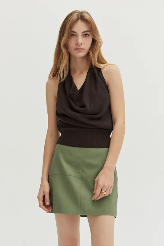 Elon Vegan Leather Mini Skirt sold by Crescent