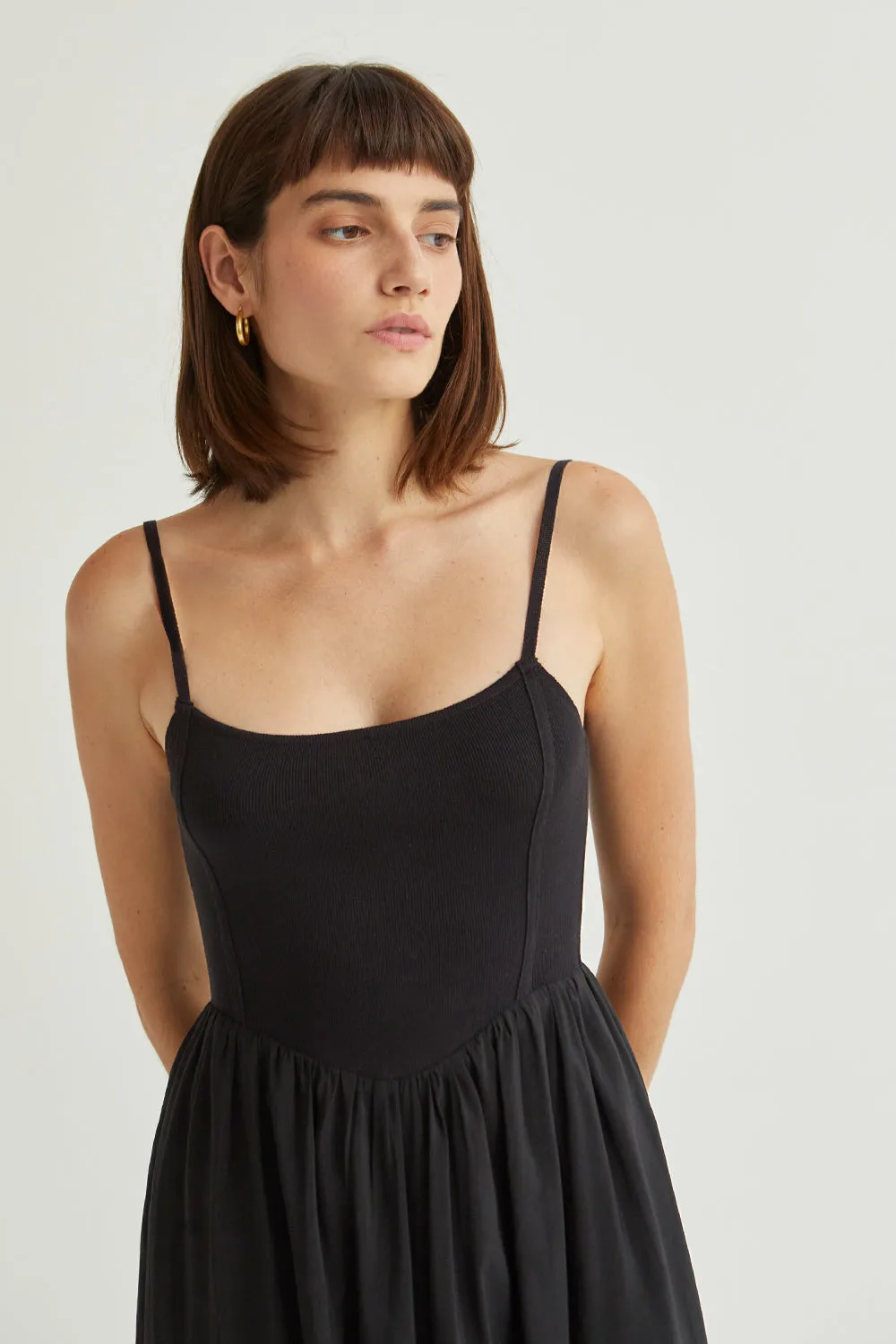 Elena Scoop Neck Tie-Back Midi Dress sold by Crescent product image thumbnail 4