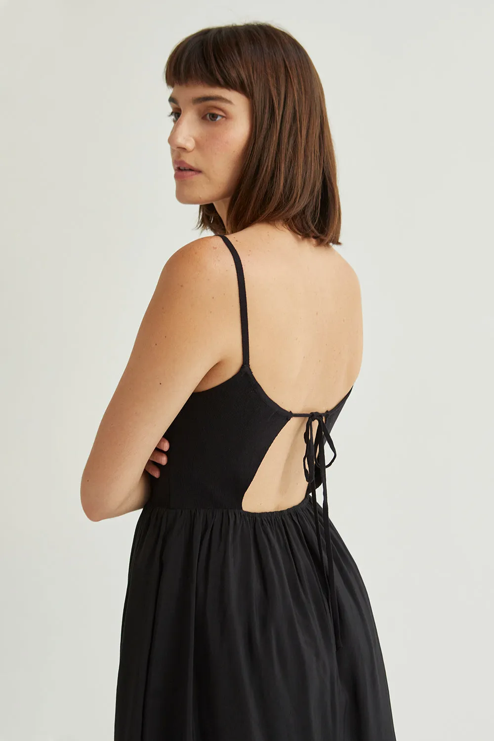 Elena Scoop Neck Tie-Back Midi Dress sold by Crescent product image thumbnail 2