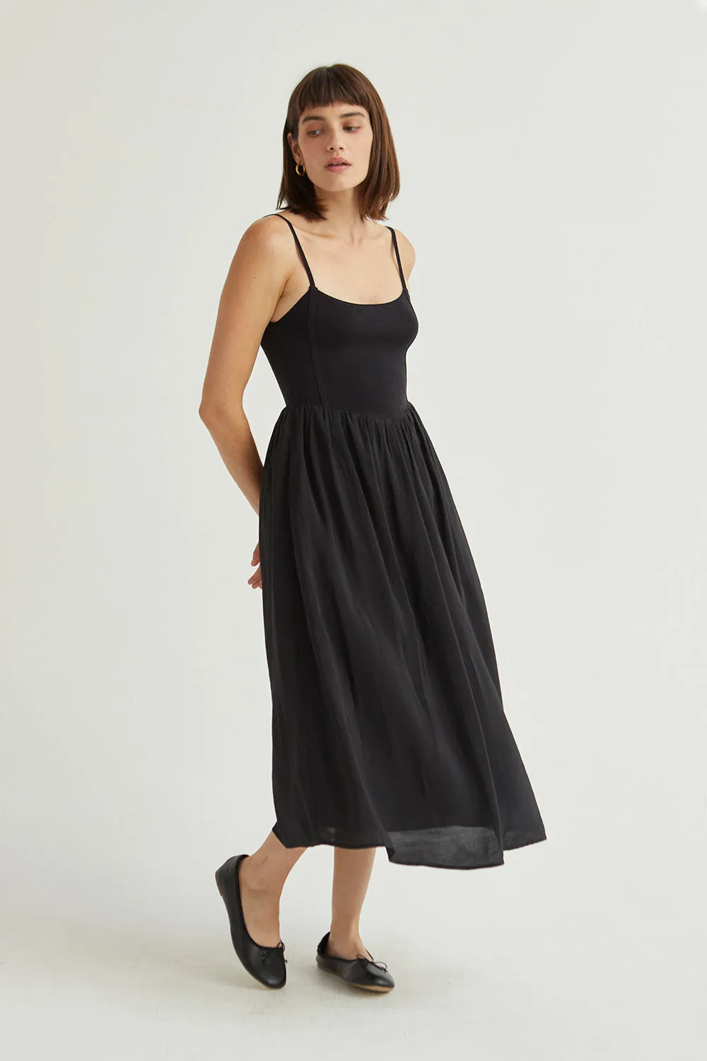 Elena Scoop Neck Tie-Back Midi Dress sold by Crescent product image thumbnail 3