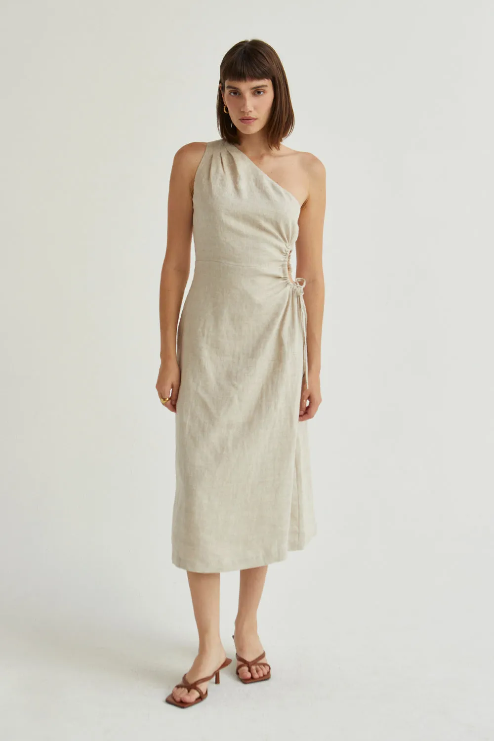 Aura One Shoulder Midi Dress sold by Crescent product image thumbnail 4