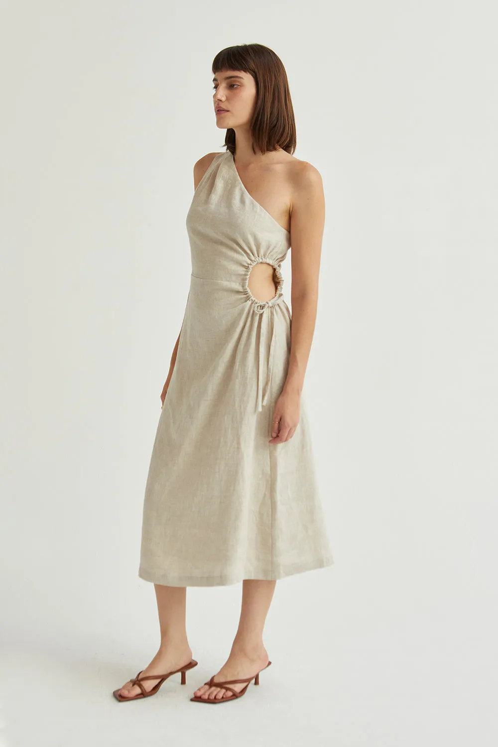 Aura One Shoulder Midi Dress sold by Crescent product image thumbnail 5
