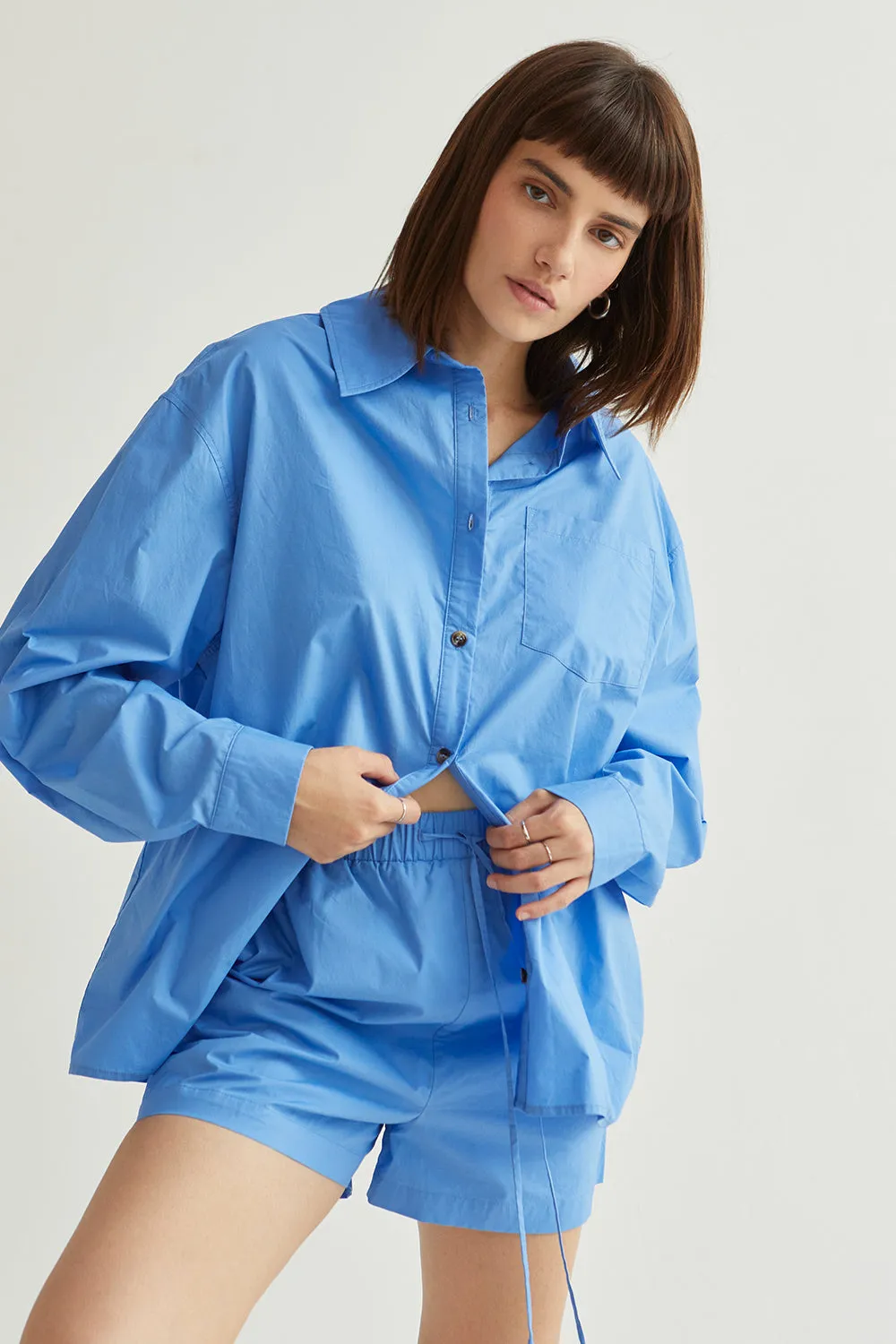 Kaia Cotton Oversized Shirt Set sold by Crescent