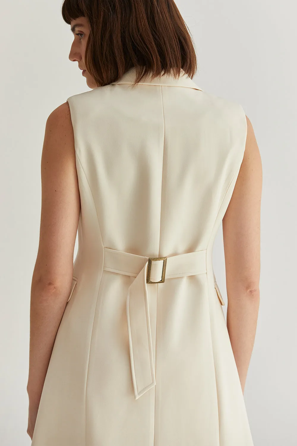 Sasha Sleeveless Long Blazer sold by Crescent product image thumbnail 3