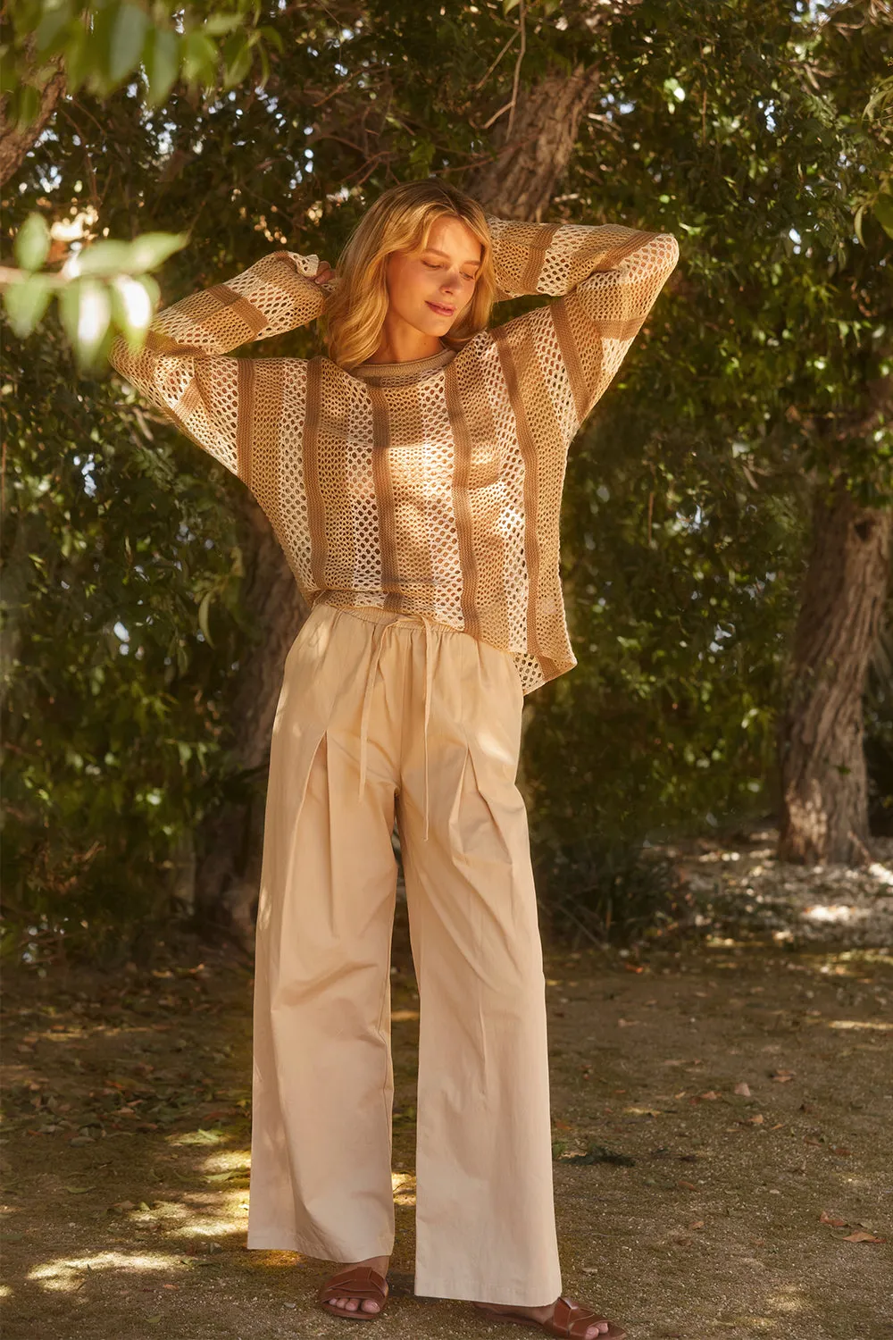 Carol Cotton Wide Leg Pants sold by Crescent